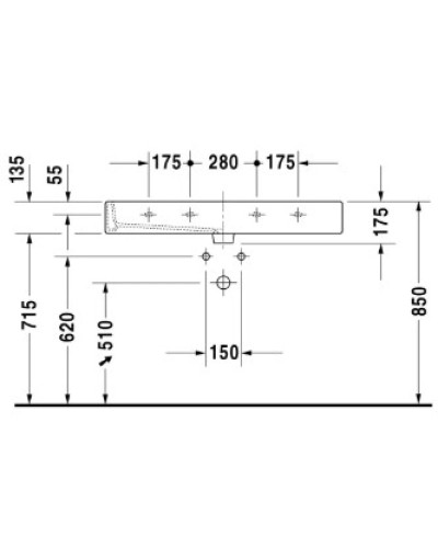 Раковина 100х47 см Duravit Vero 0454100000