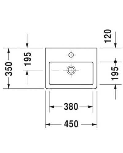 Раковина 45х35 см Duravit Vero 0704450000