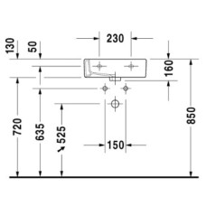 Раковина 45х35 см Duravit Vero 0704450000