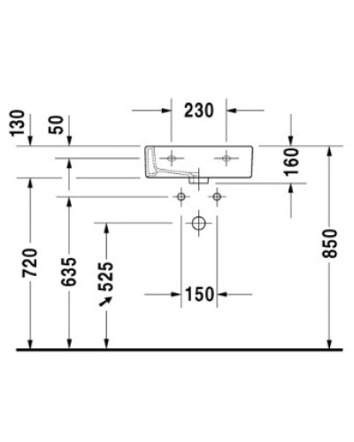 Раковина 45х35 см Duravit Vero 0704450000