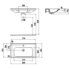 Раковина 80х44,5 см Creavit Eksen EK080-00CB00E-0000