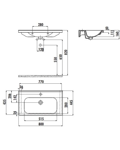 Раковина 80х44,5 см Creavit Eksen EK080-00CB00E-0000