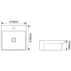 Раковина 41х41 см Melana A173C-803