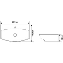 Раковина 60х40 см Melana 78014D-805