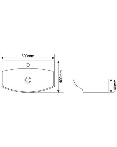 Раковина 60х40 см Melana 78014D-805