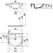 Раковина 55,6х49,8 см Creavit Etol ET05500000