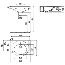 Раковина 65х49,7 см Creavit Etol ET06500000