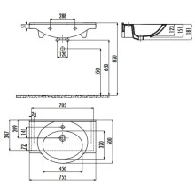 Раковина 75,5х50 см Creavit Etol ET07500000