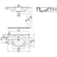 Раковина 87,2х50 см Creavit Etol ET08500000