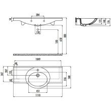 Раковина 111х50 см Creavit Etol ET11000000