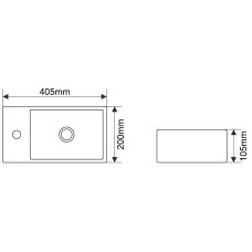 Раковина 40,5х20 см Melana 9048DR-805
