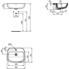 Раковина 55х44 см Ideal Standard Esedra T290501