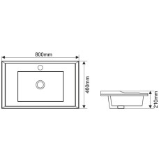 Раковина 80х46 см Melana F80-805