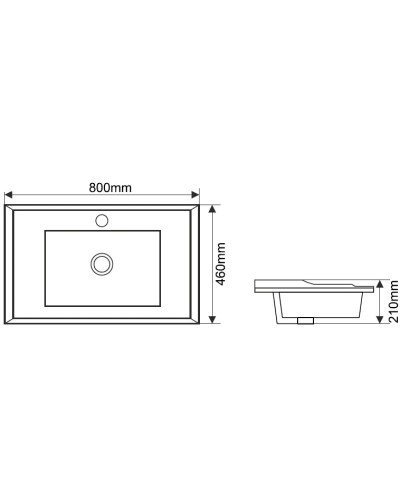 Раковина 80х46 см Melana F80-805