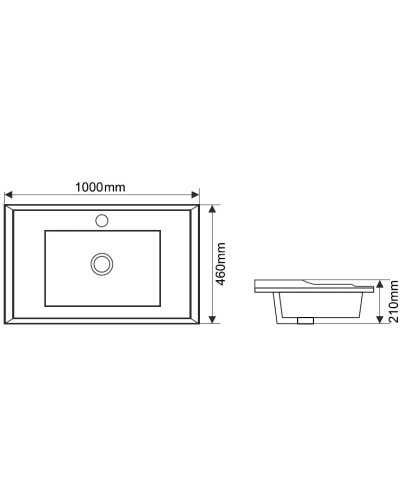 Раковина 100х46 см Melana F100-805