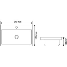 Раковина 61х39,5 см Melana 9393 (S60)-805
