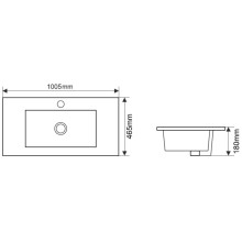 Раковина 100,5х46,5 см Melana 9100Е-805