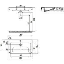 Раковина 80х48,5 см Creavit Icon IC08000000