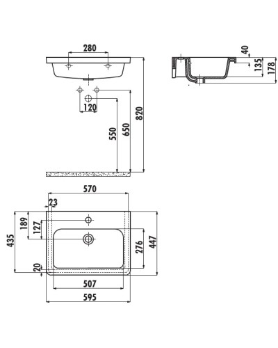 Раковина 59,5х44,7 см Creavit Ipek IP06000000