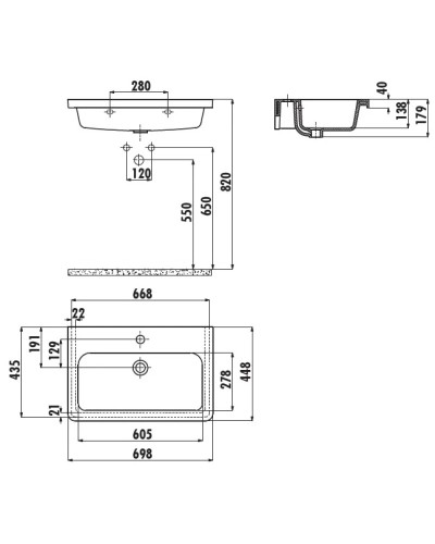 Раковина 69.8х44,8 см Creavit Ipek IP07000000
