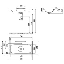 Раковина 80х45 см Creavit Luna LN18000000
