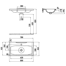 Раковина 80х45 см Creavit Luna LN18000000