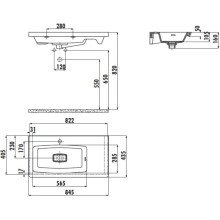Раковина 84,5х43,5 см Creavit Memory MY085-00CB00E-0000