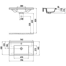 Раковина 79х44,5 см Creavit Net NT08400000