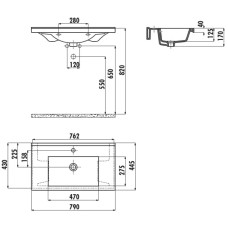 Раковина 79х44,5 см Creavit Net NT08400000