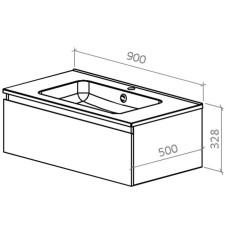 Раковина 90х50 см Astra-Form Альфа 020302