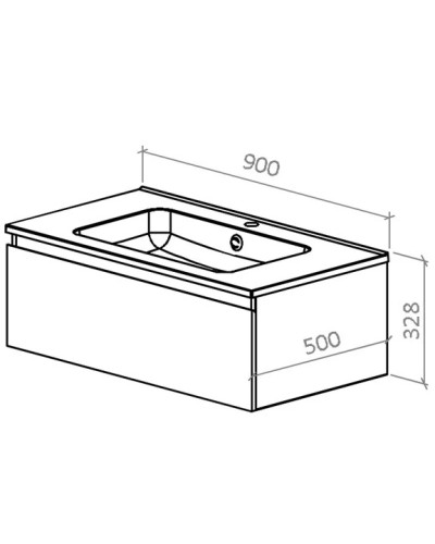 Раковина 90х50 см Astra-Form Альфа 020302