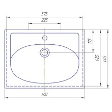 Раковина 61х44,5 см Kirovit Калипсо 600