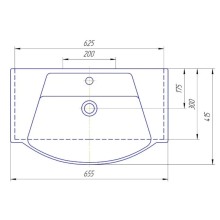 Раковина 65,5х41,5 см Kirovit Монро 650
