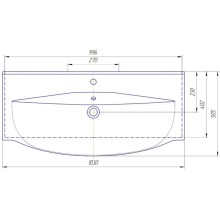 Раковина 103х50,5 см Kirovit Элвис 1050