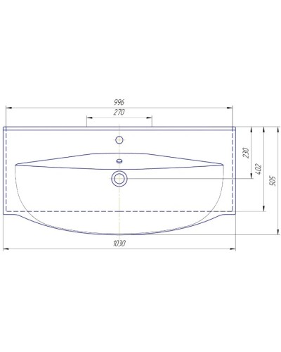 Раковина 103х50,5 см Kirovit Элвис 1050