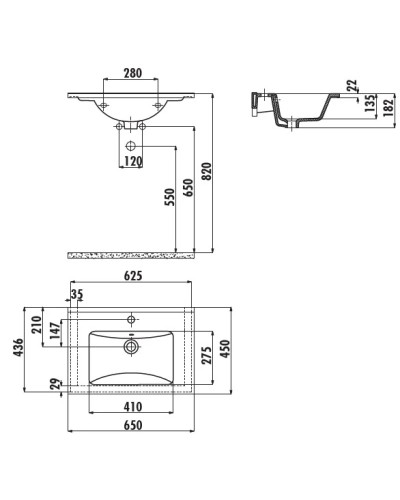 Раковина 65х45 см Creavit Su SU065-00CB00E-0000