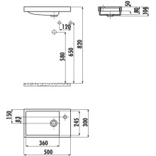 Раковина 50х30 см Creavit Trend TP026-00CB00E-0000