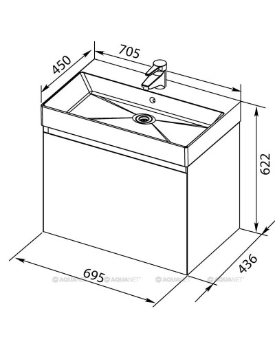 Раковина Aquanet Sanovit 70 Slim Synergy