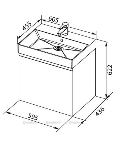 Раковина Aquanet Sanovit 60 Slim Synergy