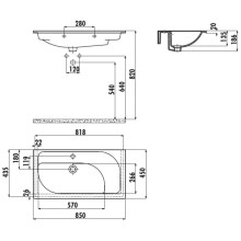 Раковина 85х45 см Creavit Trump TP185-00CB00E-0000