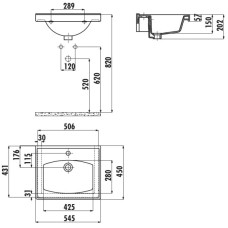 Раковина 54,5х45 см Creavit Sera TF155-00CB00E-0000
