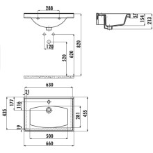 Раковина 66х45,5 см Creavit Sera TF165-00CB00E-0000