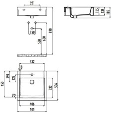 Раковина 50,5х50,6 см Creavit TP25000000