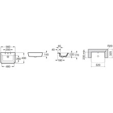 Раковина 56х44 см Roca The Gap 32747S000