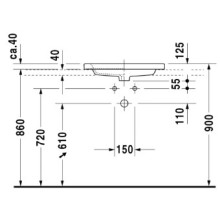 Раковина 60х43 см Duravit 2nd Floor 0347600000