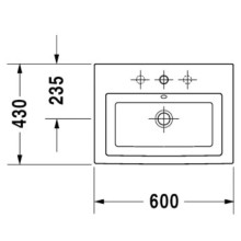 Раковина 60х43 см Duravit 2nd Floor 0347600000