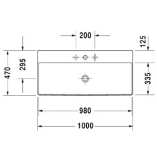 Раковина 100х47 см Duravit DuraSquare 2353100041