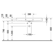 Раковина 100х47 см Duravit DuraSquare 2353100041
