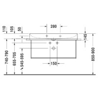 Раковина 100х47 см Duravit DuraSquare 2353100041