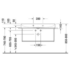 Раковина 100х47 см Duravit DuraSquare 2353100041